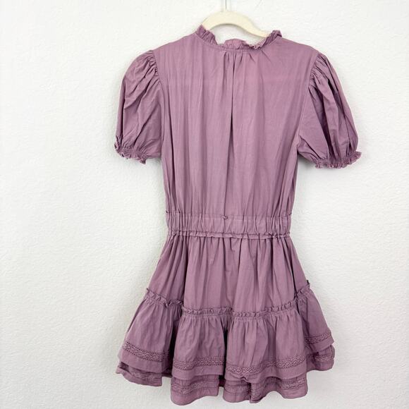 Mable Womens Faith Eyelet Lace Mini Dress Size S Feminine Girly Summer Rose - Picture 4 of 8